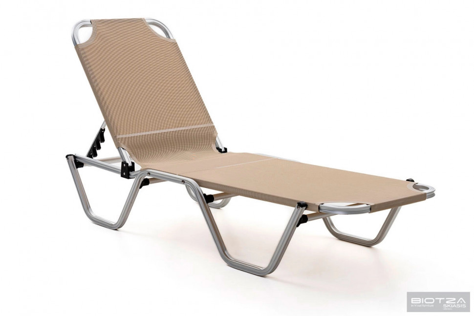 Шезлонг Dias алюминиевый, бежевый Шезлонг Dias алюминиевый, бежевый