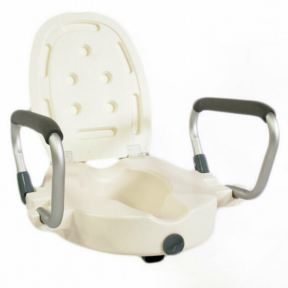 Насадка на унитаз с откидными ручками Mega718 Насадка на унитаз с откидными ручками Mega718