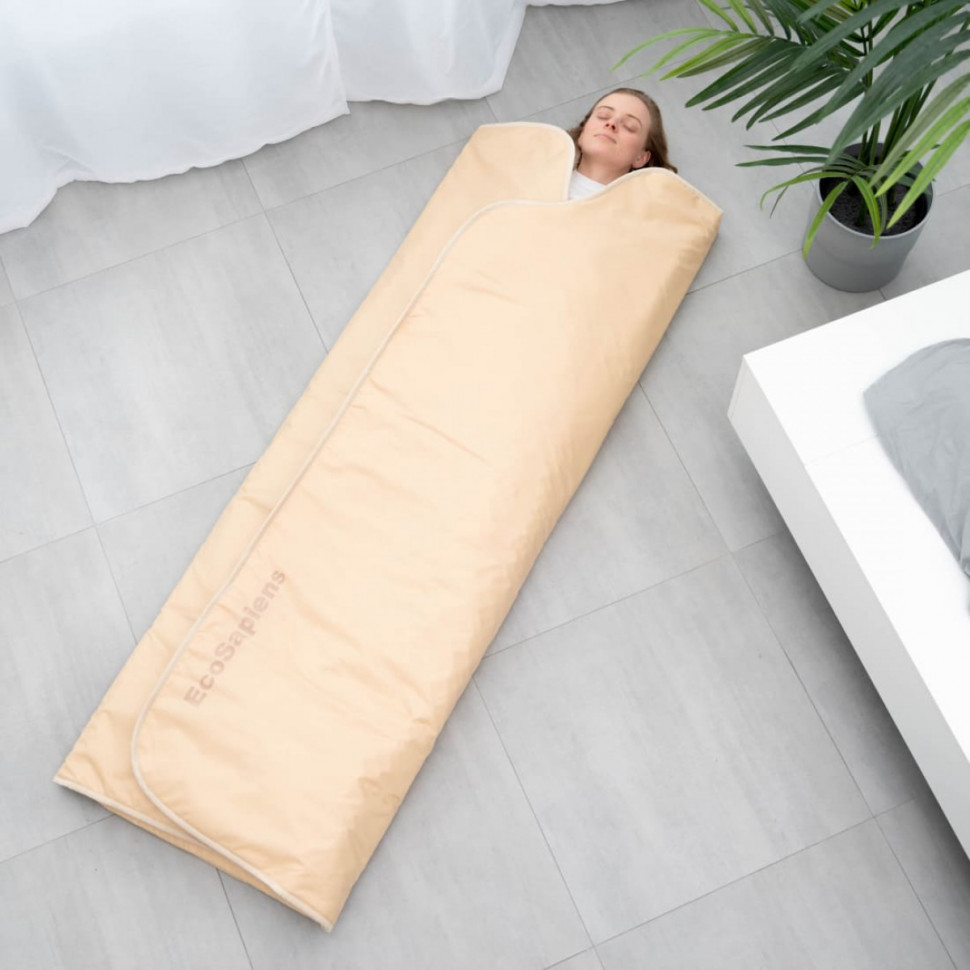 Термоодеяло для обертывания и инфракрасной сауны EcoSapiens Infrasauna 220х180 см бежевое S283_bg Термоодеяло для обертывания и инфракрасной сауны EcoSapiens Infrasauna 220х180 см бежевое S283_bg