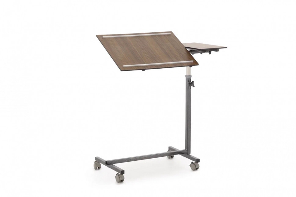 Столик прикроватный MED-MOS с поворотной столешницей ПС-003Н-01 (коричневый) Столик прикроватный MED-MOS с поворотной столешницей ПС-003Н-01 (коричневый)