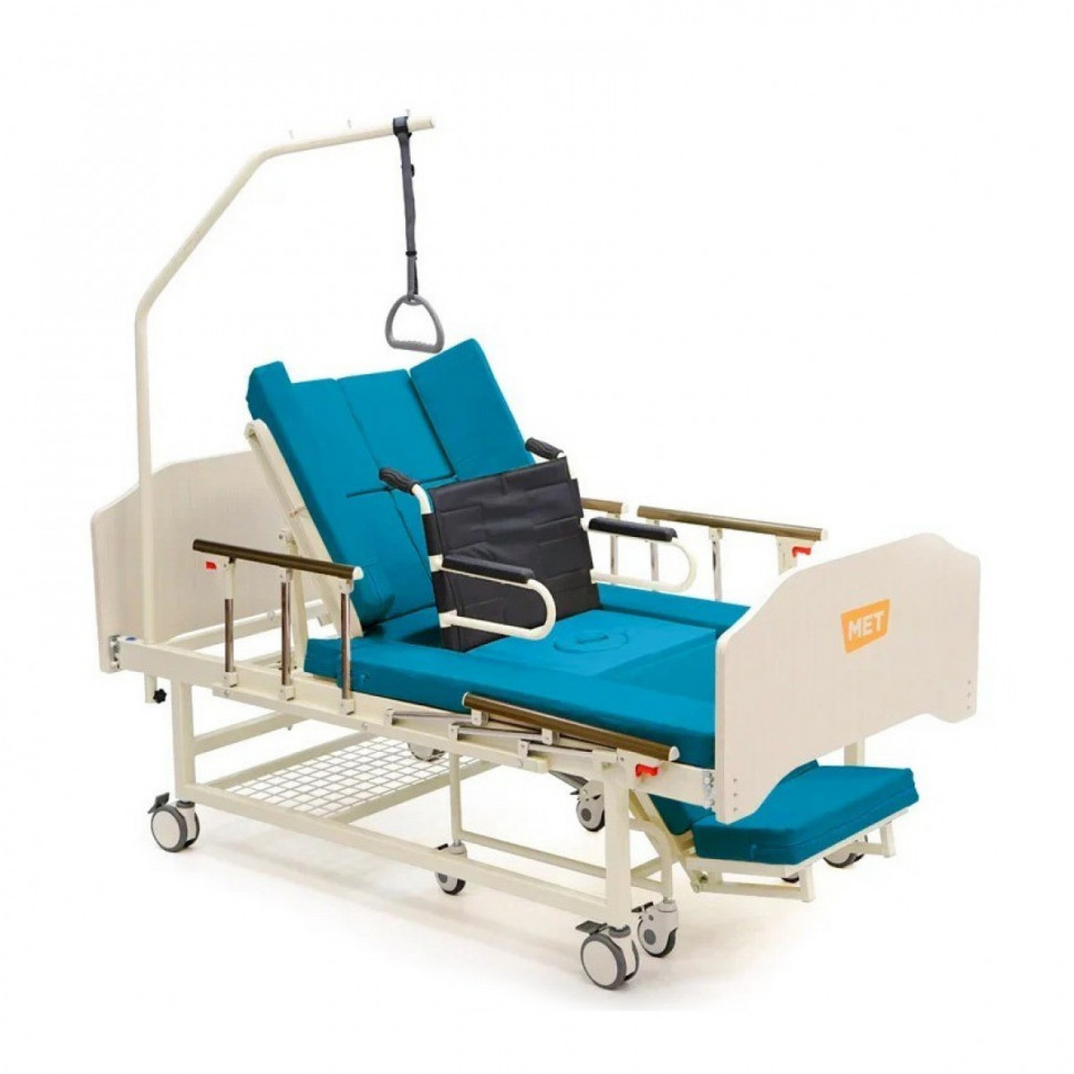Кровать механич. BLY-1 (МЕТ INTEGRA) 16821 с т/у и встроен кресло-каталкой, с матрасом Кровать механич. BLY-1 (МЕТ INTEGRA) 16821 с т/у и встроен кресло-каталкой, с матрасом