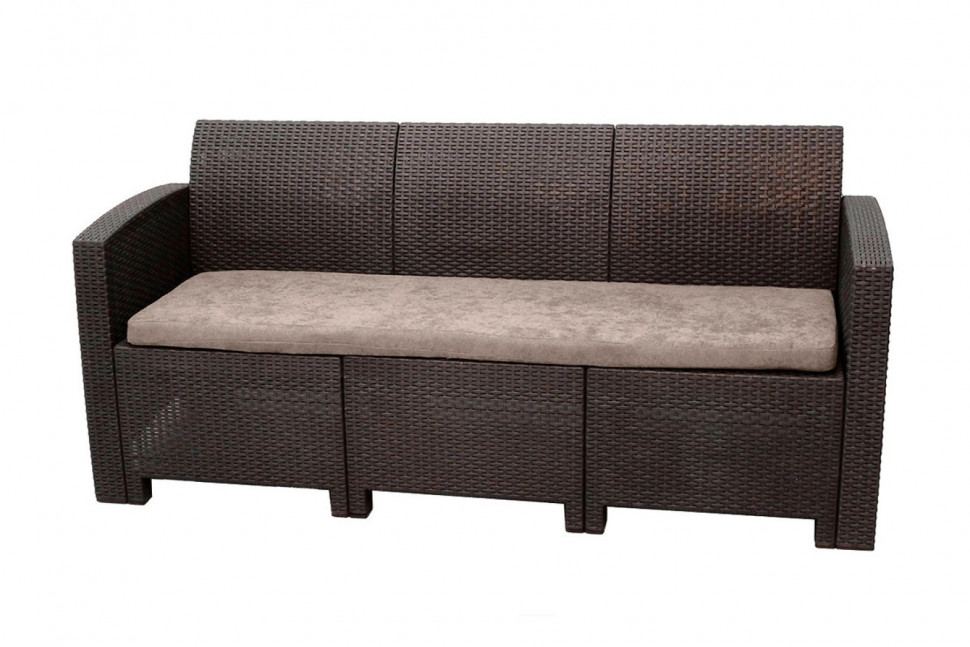 Arizona b:rattan, Диван трехместный, венге (3-х местная подушка) Arizona b:rattan, Диван трехместный, венге (3-х местная подушка)