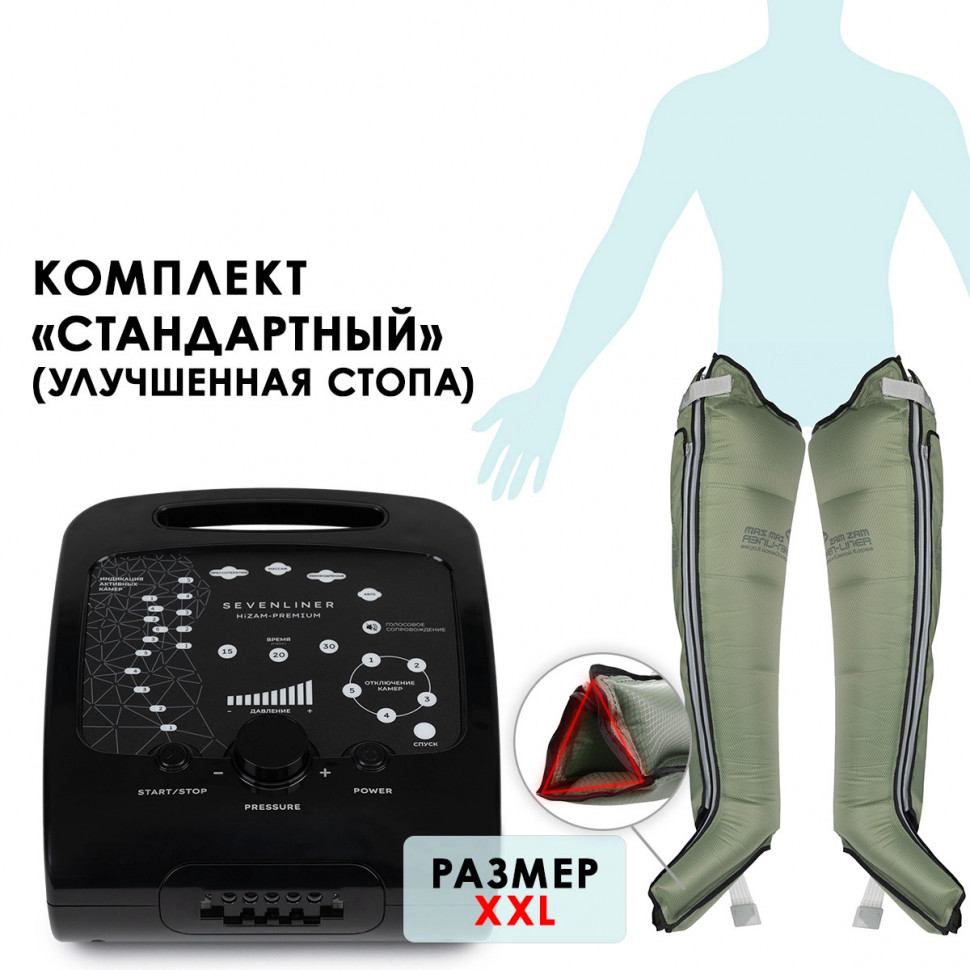 Аппарат для лимфодренажа WelbuTech HiZam-Premium – Стандартный комплект (аппарат +ноги), размер XXL Аппарат для лимфодренажа WelbuTech HiZam-Premium – Стандартный комплект (аппарат +ноги), размер XXL